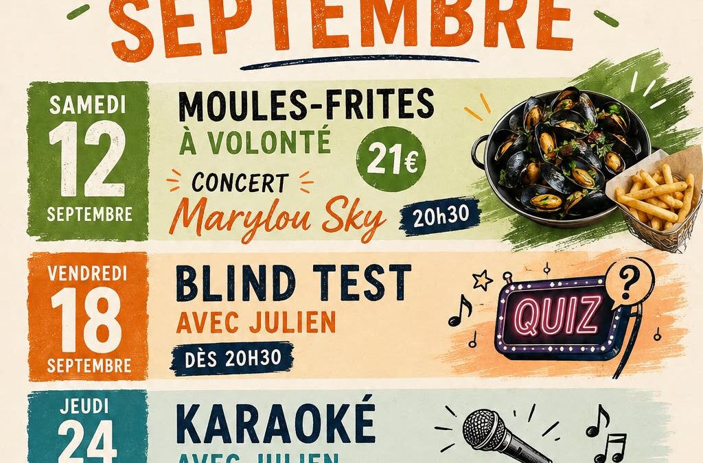 Le programme de septembre 2026